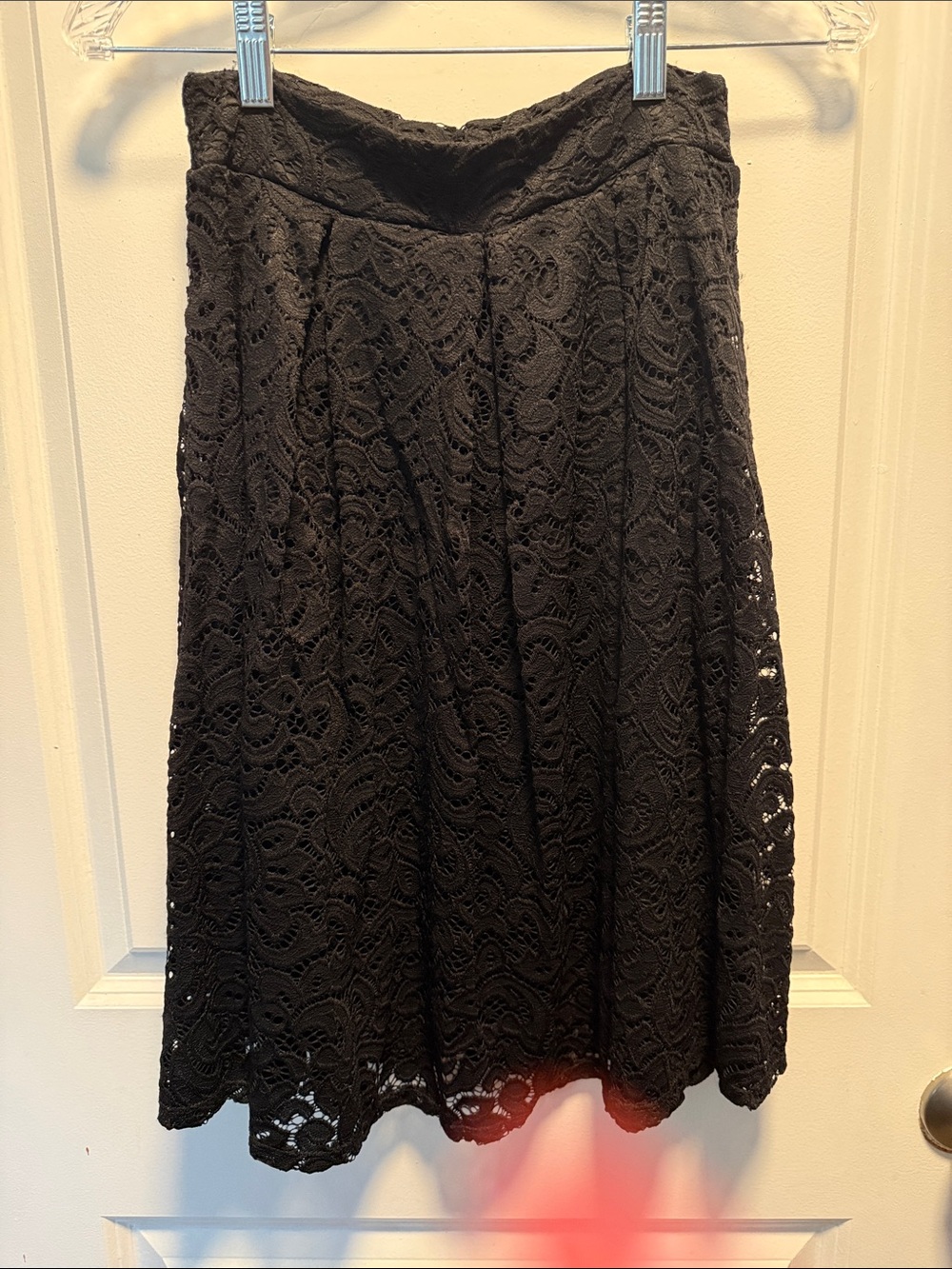 See You Monday Black Lace A-Line Skirt